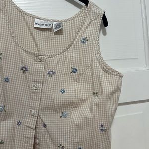 The cutest gingham vintage tank top